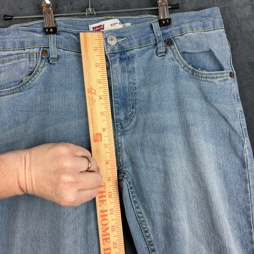 Levi's 511 Slim Straight Leg Light Blue Jeans Sz 18 REG (29 x 29)
